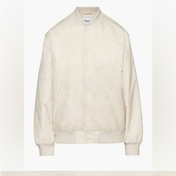 TNA Aritzia Women's Cream Bomber Jacket - Picture 3 of 14